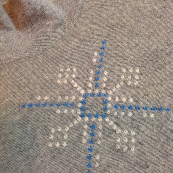 Lands End Cashmere Heather Grey Sweater M - Picture 2 of 5